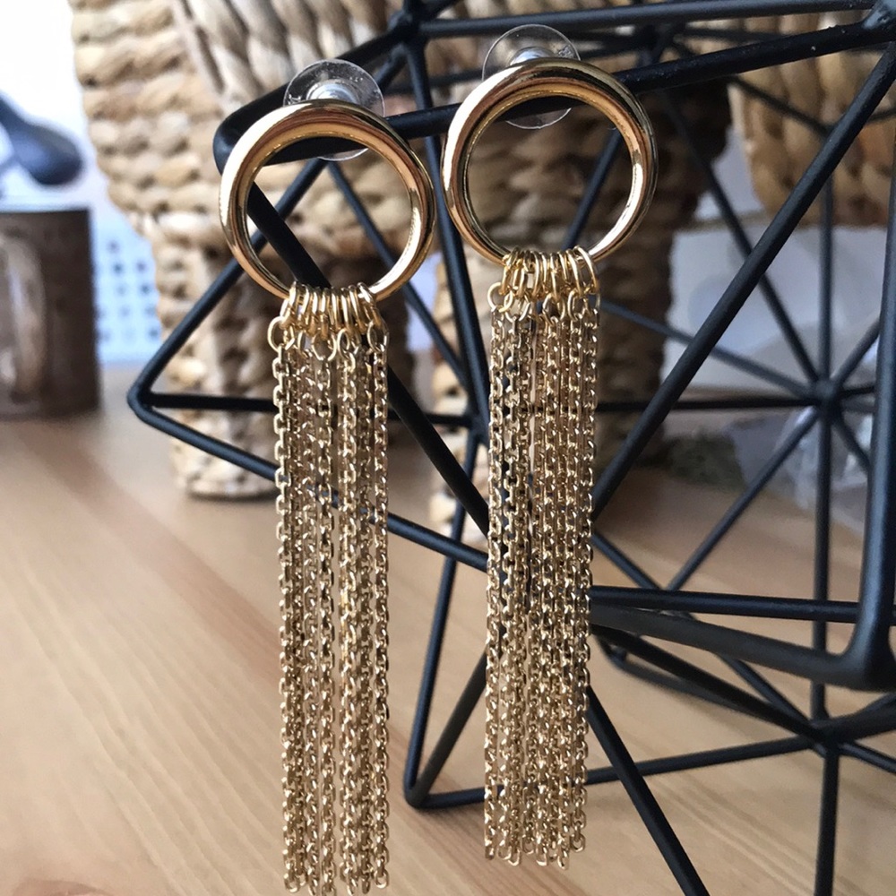 Long golden earring